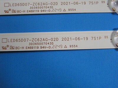 ONN 65''TV OEM LED Backlight Strips for 100012587, LED65D07-ZC62AG
