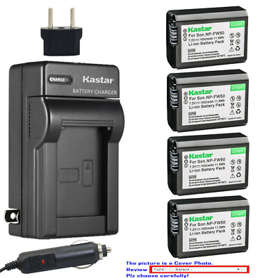 Kastar Battery AC Travel Charger for Sony NP-FW50 & Sony SLT-A33 SLT-A35 Camera