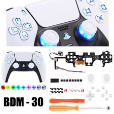 LED RGB Lights White Buttons DIY KIT for PlayStation 5 Controller BDM-30 New Gen