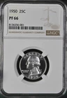 1950 Proof Washington 25¢ NGC PF 66