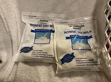 2 Mountain Maid Instant Nonfat Dry Milk Powder 12.8oz Packages