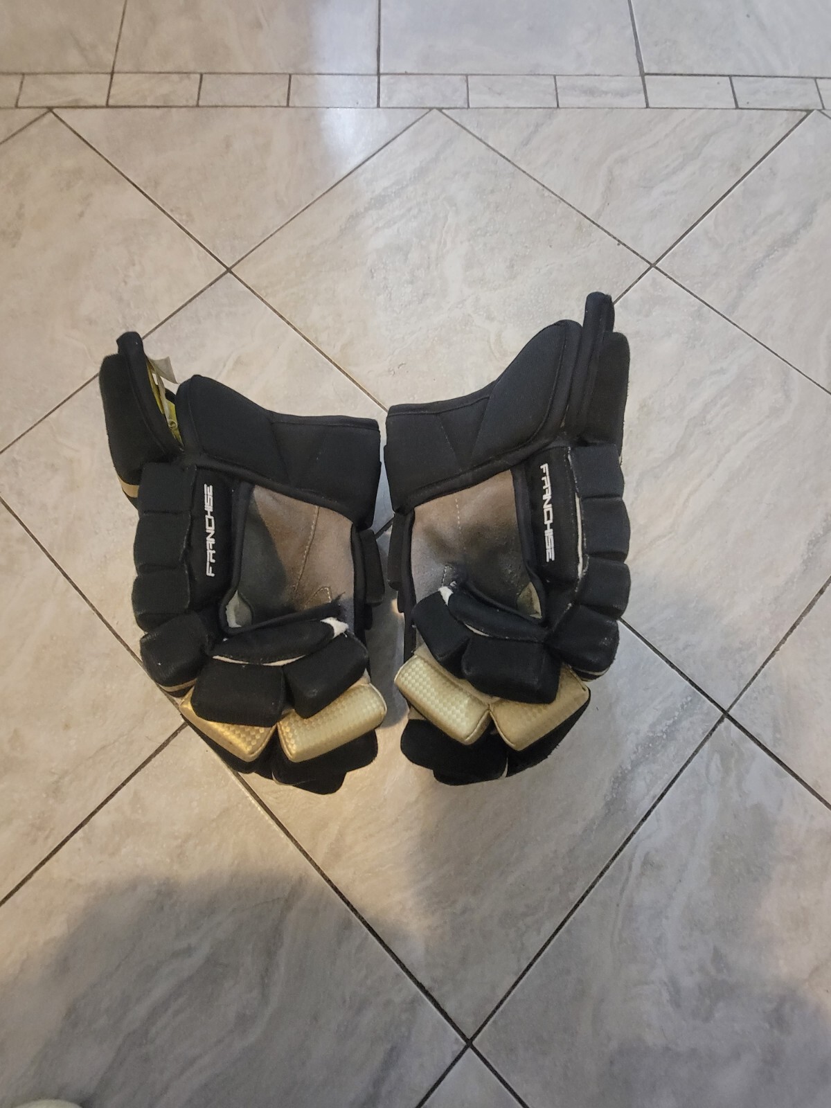 Penguins MIC Warrior Franchise 14" pro stock hockey gloves eBay