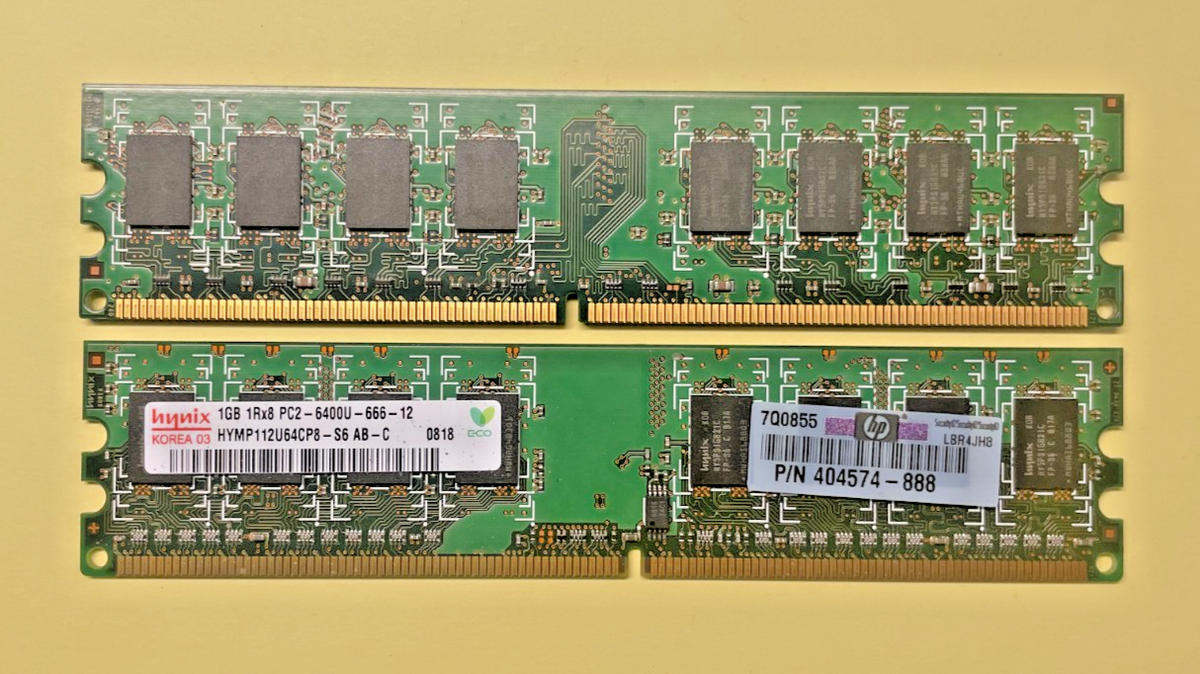 PCメモリ セット Hynix DDR DDR2 DDR3 パーツ取り 金 Hynix 2GB DDR2 PC2-6400U 2Rx8 Memory Module | eBay