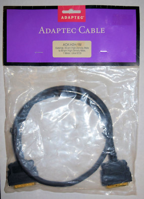 NEW Adaptec ACK-H2H-1M External SCSI Cable, HD50M-M, 1-Meter, 496823-00 A