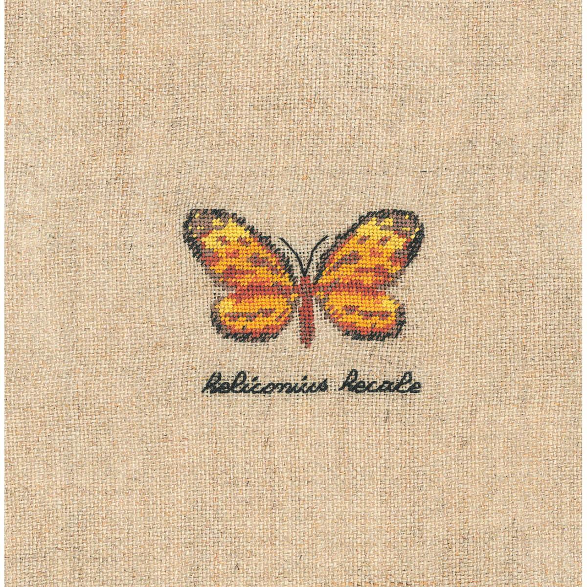 Le Bonheur des Dames counted petit point kit ""Yellow Butterfly Miniature"", 4x5cm