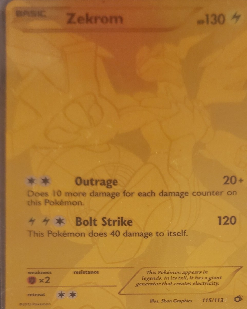 Pokemon Legendary Treasures Zekrom 115/113 GOLD | eBay