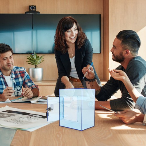 2 Sets Of Cash Saving Box Small Lock Box Clear Piggy Bank Money Jar For