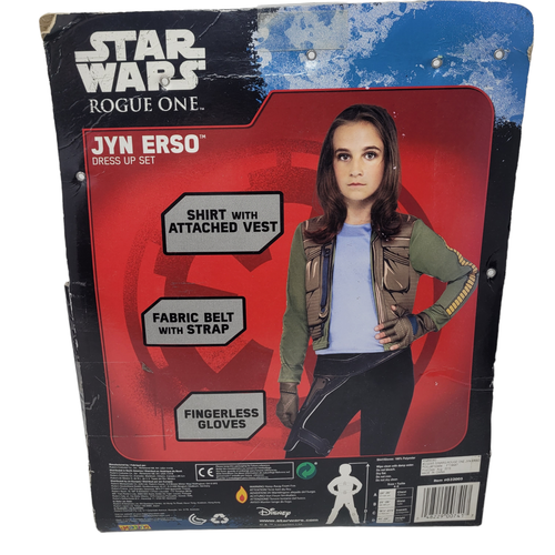 Star Wars Rogue One Girls Jyn Erso Dress Up Set Halloween Costume Small 4-6 NIP - Picture 3 of 4