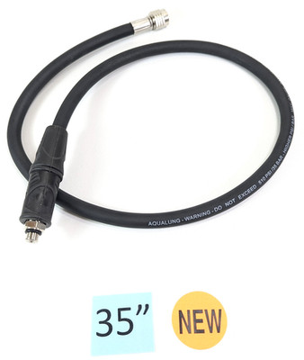 NEW AquaLung 35'' Scuba Dive Hose 2nd Stage Regulator or Octo Black       #4808