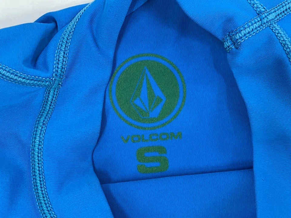 Volcom мужской S синий сжатия верхний длинным рукавом пикирования рубашка купальный костюм Rash Guard - Изображение 4 из 4