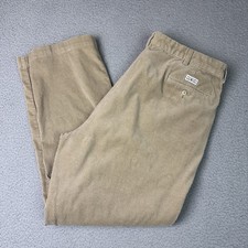 Vintage Polo Cords Ralph Lauren Corduroy Trouser Pant Mens 40x32 Beige Wide Leg