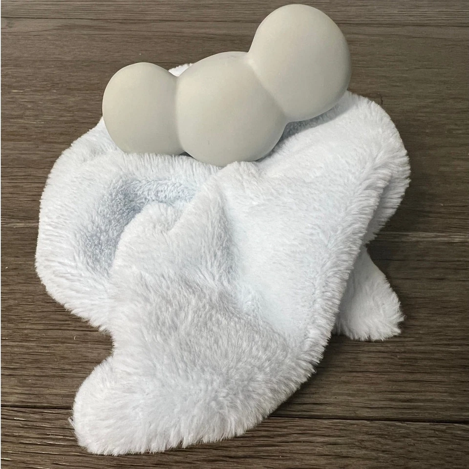 Manta de seguridad Mudpie Mud Pie ratón azul mordedor de goma Woobie Lovey  Foto 3 de 4