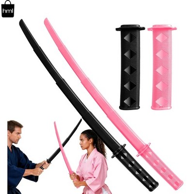 2Pcs Lightweight Plastic Ninja Sword Props - Expandable for Cosplay Adventures