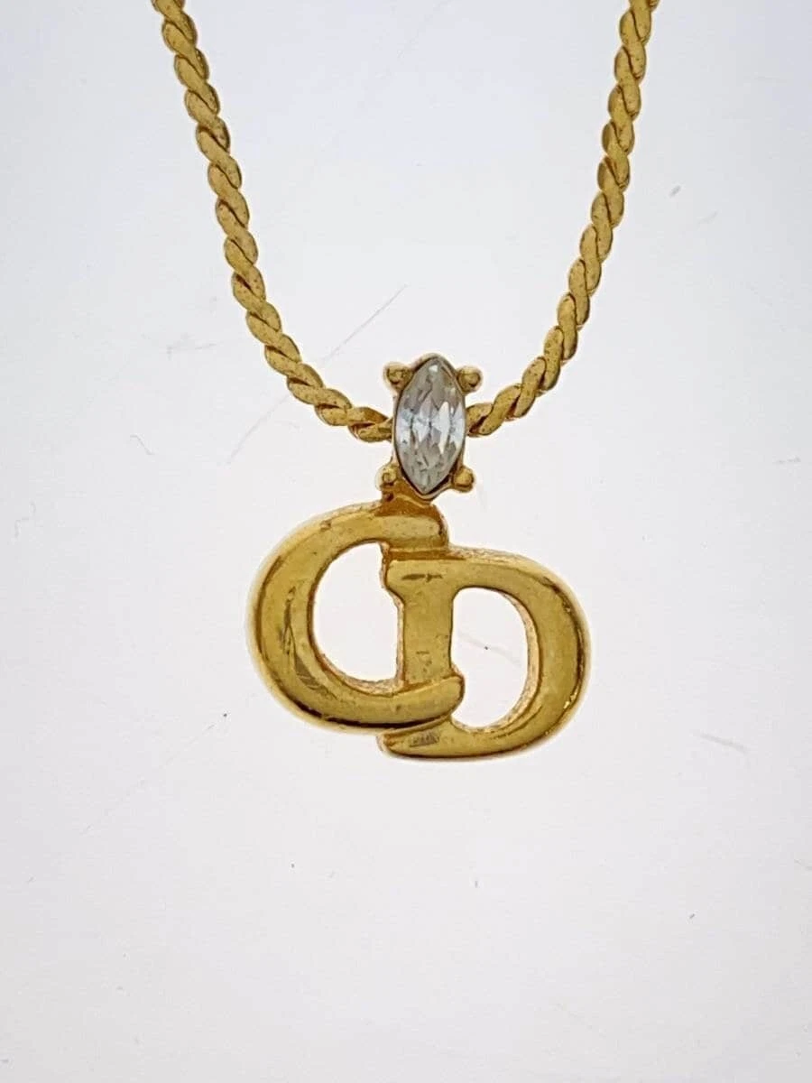Collana Christian Dior CD Logo 1 Pietra Colorata GLD Top Donna