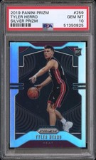 2019 PANINI PRIZM SILVER #259 TYLER HERRO RC NBA BASKETBALL ROOKIE CARD PSA 10