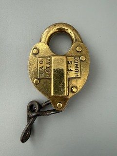 BALTIMORE & OHIO L. STAT. F.S. HDW. BRASS RAILROAD LOCK