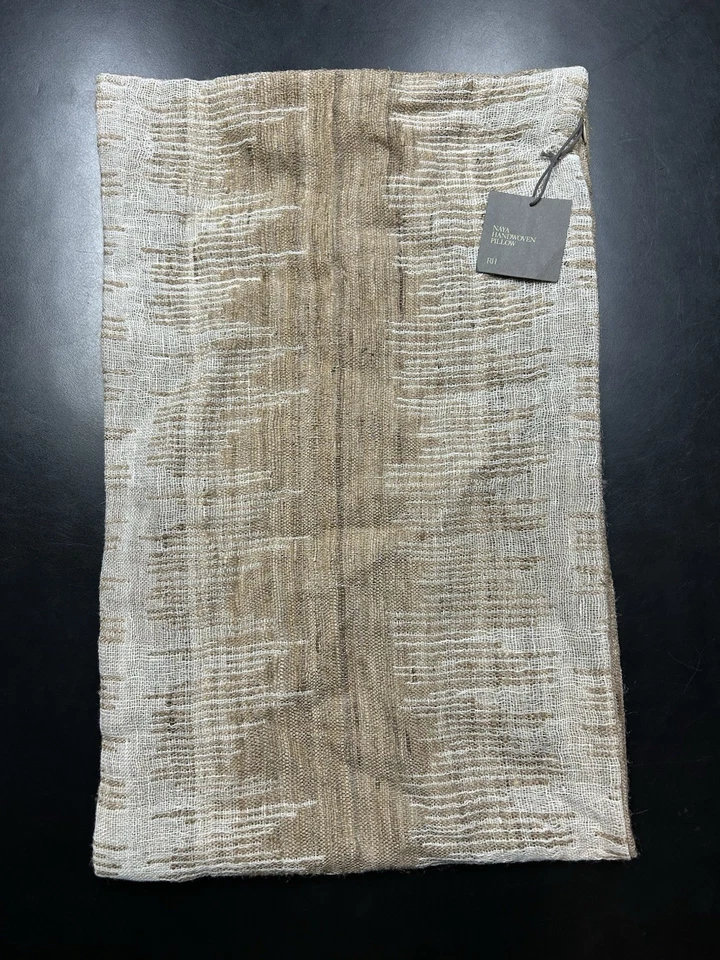 Restoration Hardware Naya Handwoven Abstract Pillow Cover XL Lumbar Sand Beige - Image 2 of 4