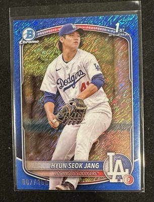 2025 Bowman Chrome Hyun-Seok Jang Blue Shimmer Refractor /150 RC #BCP51 Dodgers