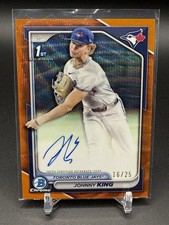 Johnny King 2024 Bowman Draft #CPA-JKI First (1st) AUTO Orange Wave [#16/25]