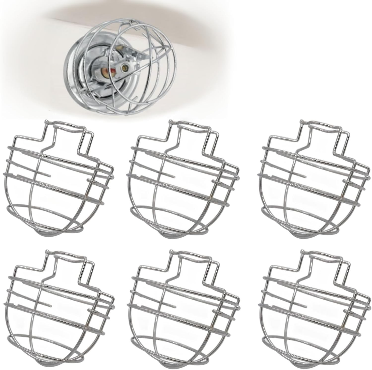 (6 Pack) Fire Sprinkler Head Guard Cage for 1/2