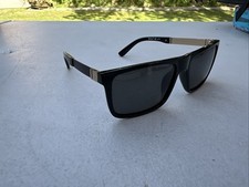 New DONNA Women's Classic Polarized Sunglasses Shades D54 Black W/ Gold Arms