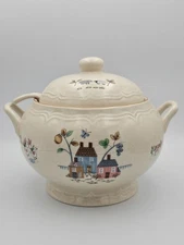 International "Heartland" Punch Bowl With Laddle Ceramic Stoneware VTG Rare Find