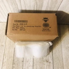 700 3" X 4" 2 Mil Hang Hole Clear Zipper Lock Bags Plastic Reclosable Bags