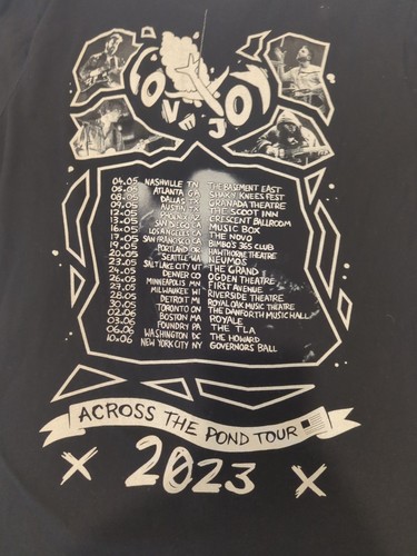 Lovejoy Across The Pond Tour 2023 Limited Edition Men's Large shirt - Picture 2 of 6