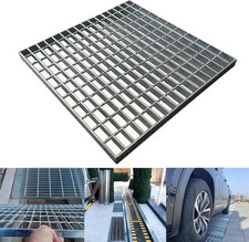Galvanized Steel Drain Grate, 16 16in Outdoor Drain Cover,Heavy Duty B125 C...
