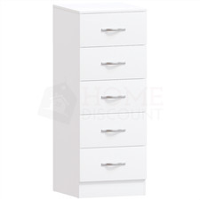 Vida Designs Riano 5 Drawer Chest of Drawers Narrow Chest Storage Organizer