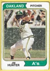 1974 Topps #7 Jim Hunter Free Shipping