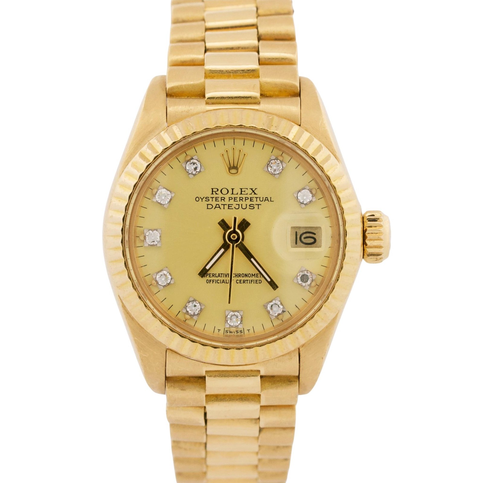 Rolex DateJust President CHAMPAGNE DIAMOND 18K