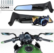Motorcycle Rear View Mirrors, Stealth Wind Wing Side Mirrors Anti-glare