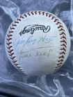 WILLIE MAYS SIGNED BASEBALL VINTAGE, CEPEDA, JIM RAY HART, MONTEFUSCO SEE PIC