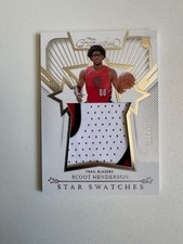 2023-24 Panini Flawless Basketball Star Swatch Scoot Henderson /25 RC