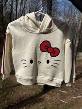Girls Wonder Nation Hello Kitty Ivory Hooded Sweatshirt 18 Months