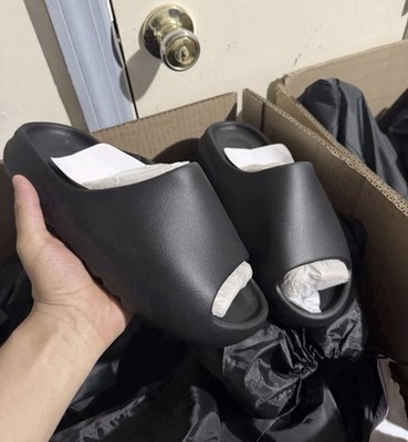 Yeezy Slide YZY YS-01 Black AUTHENTIC NEW  Sizes 7-12 Men s SAME DAY SHIPPING