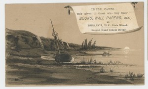 Mr Fancy Cancel Dudley's Books Wall Papers Etc Vintage Ad Card #1273