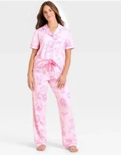 WICKED X KATIE KIME Women's Lounge Pajama Set - Pink GLINDA ELPHABA OZ *SIZE M*
