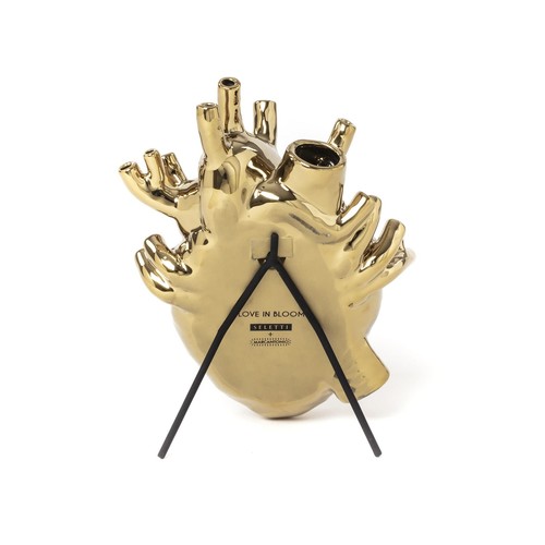 SELETTI Porzellan Vase Love in Bloom GOLD - Bild 5 von 5