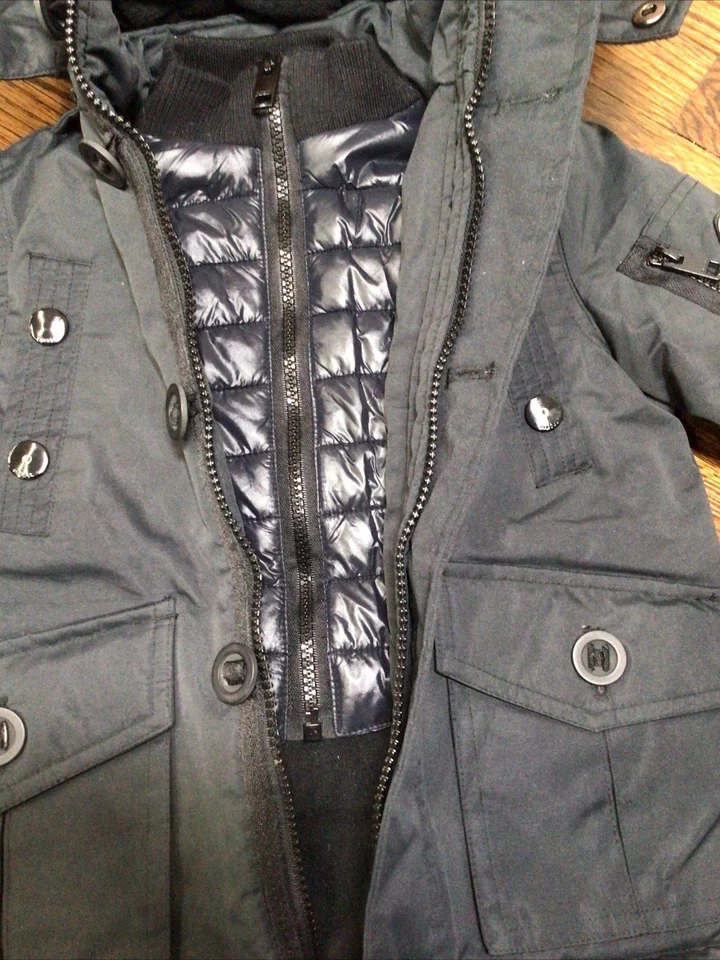 Diesel Black Coat Toddler Size 2T Removable Faux Fur Trim Hood Heavy Winter - Image 4 of 4