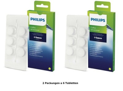 12 Tabletten Saeco Philips CA6704/10 Kaffeefettlöser Coffeeclean Oilremover