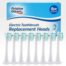 SOL 8pk Electric Toothbrush Replacement Heads Compatible With Sonic Brushes