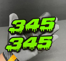 345 Dripping Car Emblems 2x Greenblack Side Car Fender Badges 3d For 345 345 Dripping Car Emblems 2x Greenblack Side Car Fender Badges 3d For 345