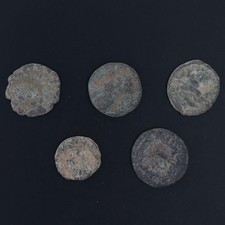 Ancient Coins Mixed Figural Roman Artifacts Lot of 5 B10024