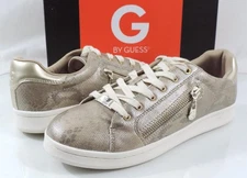 G by GUESS Brioni 2 Size 9.5 Women's Lace Up Logo Sneakers Gold Multi New In Box