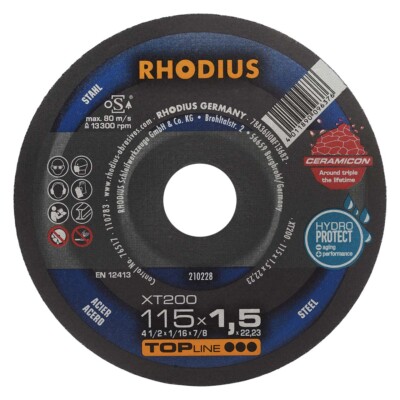 RHODIUS XTK70 Extradünne Trennscheibe 180 X 1,5 X 22,23mm