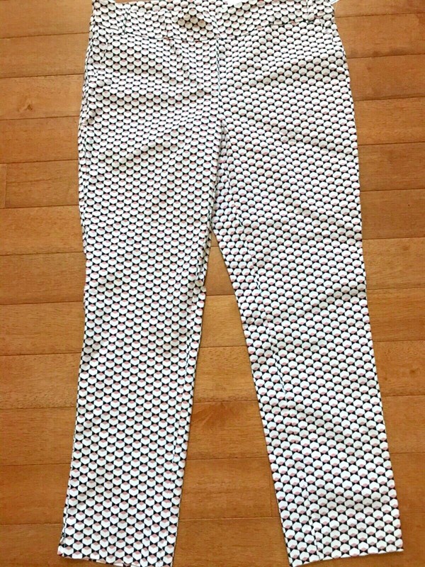 Jules & Leopold slim leg ankle length pull-on size L all over pattern New Tags