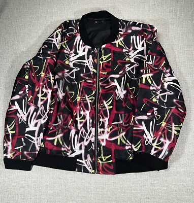 International Concepts Jacket 3XL Red Colorblocked Track Longsleeve Light Weight