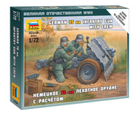 Zvezda Deutsches 75-Mm-InfanteriegeschüTz Mit Besatzung 1:72 Plastik 6156